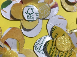 Aplicação do símbolo FSC no trabalho.