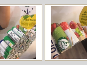 Foto 2 – Pormenor do coração com os símbolos FSC e Tetra Pak
