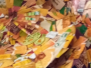 Pétala da flor com os símbolos