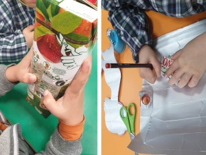 Preparação das Embalagens
Desenho das pétalas e folhas sobre as partes planas  e corte dos diferentes moldes;
