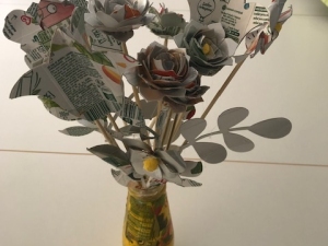 Flor  da embalagem Compal com o selo Tetra Pak