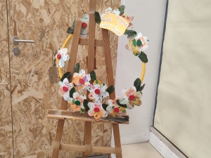 Trabalho em exposição no polivalente