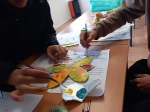 Elaboração da parte posterior da flor